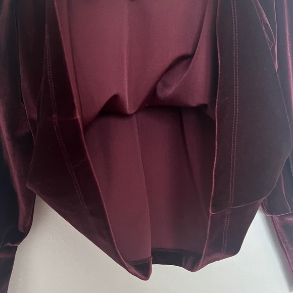 LOFT Velvet Burgundy Blouse - Picture 8 of 9